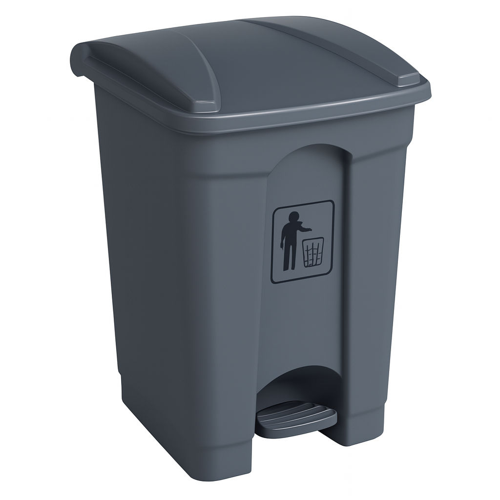 Zidello 50L Plastic Pedal Bin (16cm x 24cm x 16cm) – Durable Foot-Operated Dustbin for Home, Kitchen & Office